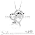 Mignon pendentifs en argent sterling 925 en dolphin pour filles